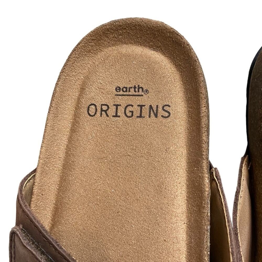 Earth Origins Braided Print Toe-Post Sandals Onida Brown Suede size 9 boho - Picture 5 of 9